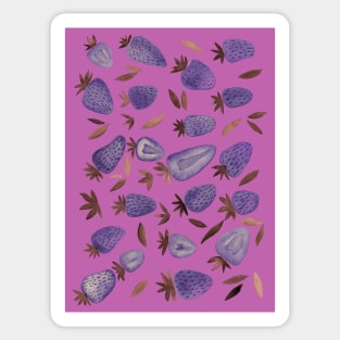 Watercolors strawberries - purple Sticker